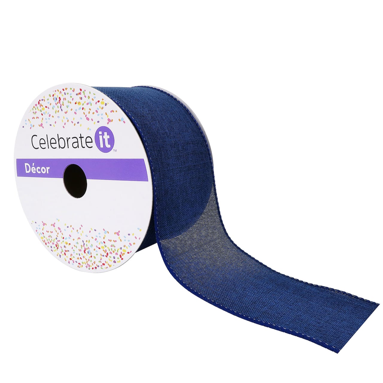12 Pack: 2.5" x 25ft. Faux Linen Wired Ribbon by Celebrate It™ Décor